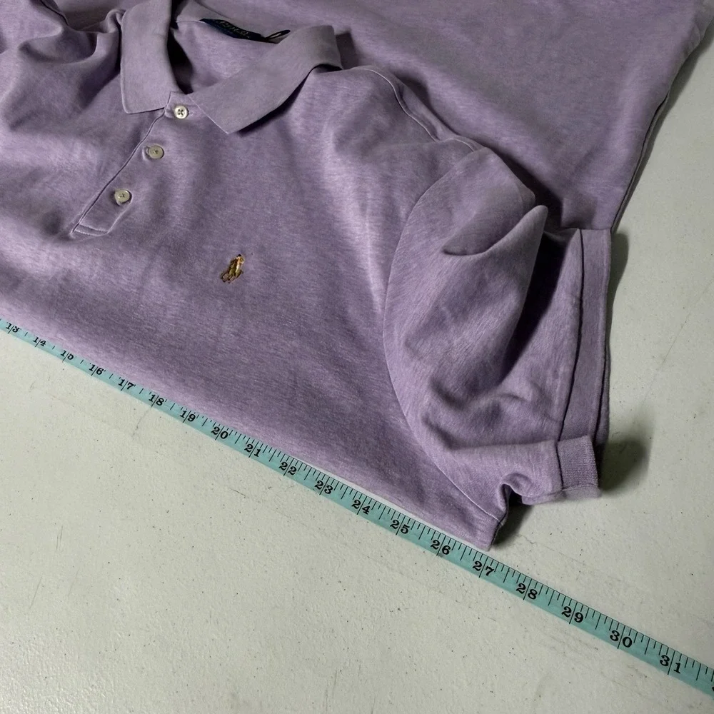 Polo Ralph Lauren Polo Shirt Men XXL Lavender Classic Fit Soft Cotton Flesh Pony